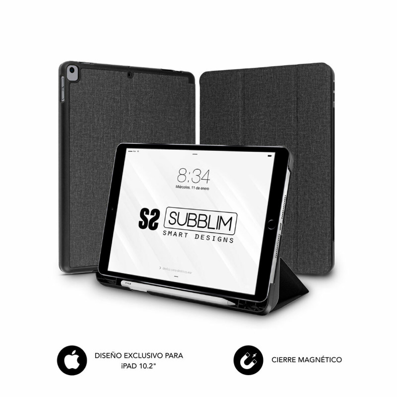 Funda para Tablet Subblim FUNDA TABLET IPAD 10.2'' 9/8/7 Gen BLACK Negro 10,2"
