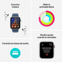 Smartwatch Apple Watch SE 1,78" Azul Plateado Ø 44 mm